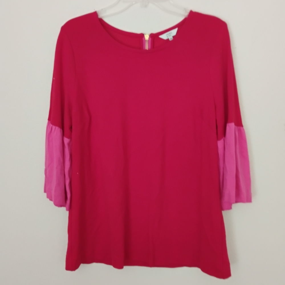 Crown & Ivy Vibrant Red and Pink Blouse